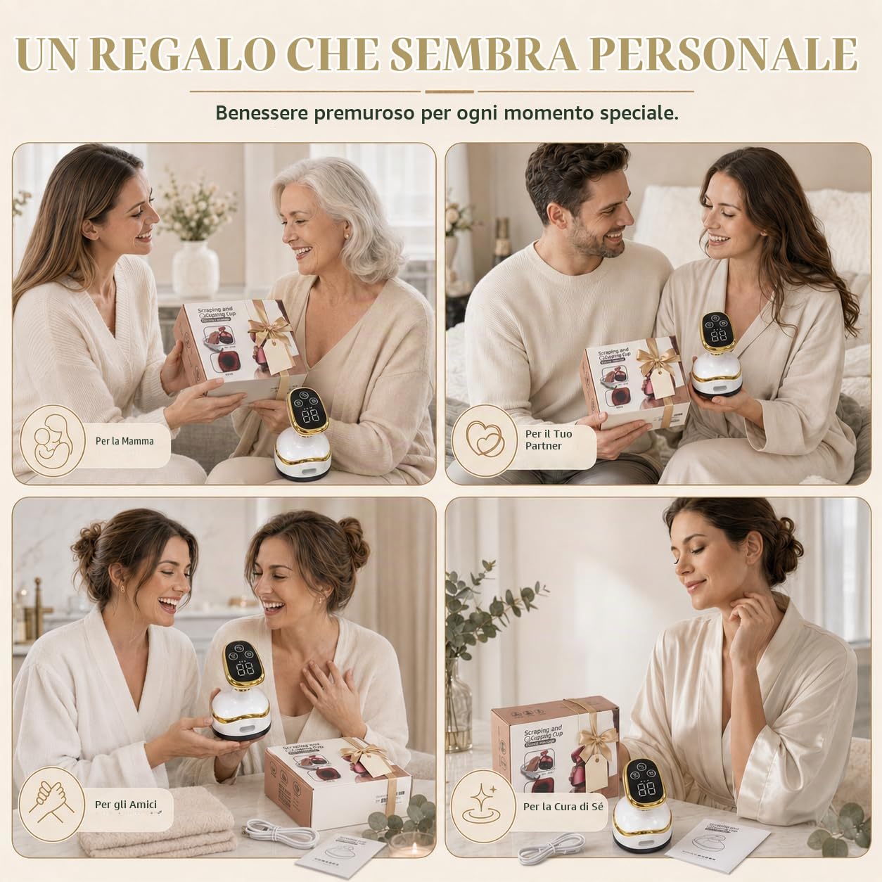 Massaggiatore Anticellulite 4 In 1 Per Tutto Il Corpo, Gua Sha Vuoto Calore | Massaggiatore Anticellulite Elettrico Senza Fili Con 9 Livelli Di Calore E Aspirazione Per Rassodare La Pelle E Tutto IlCorpo