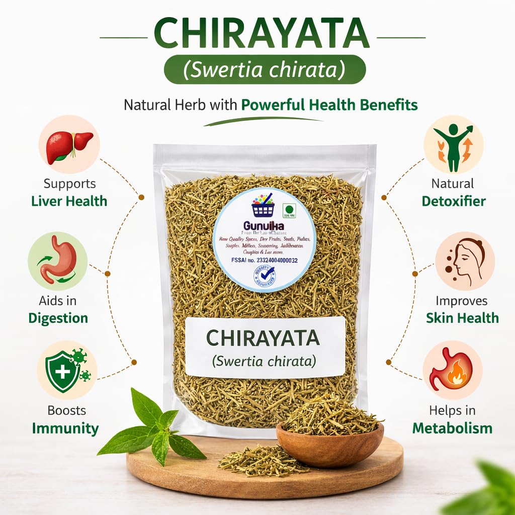 Chirayta Whole (Chirayata/Kirata Tikta) – Dried Herbal Stems | Natural Ayurvedic Herb for Herbal Tea & Kadha | Pure, Raw & Unprocessed | Traditional Wellness Herb - 100 gm — Amazon image 3