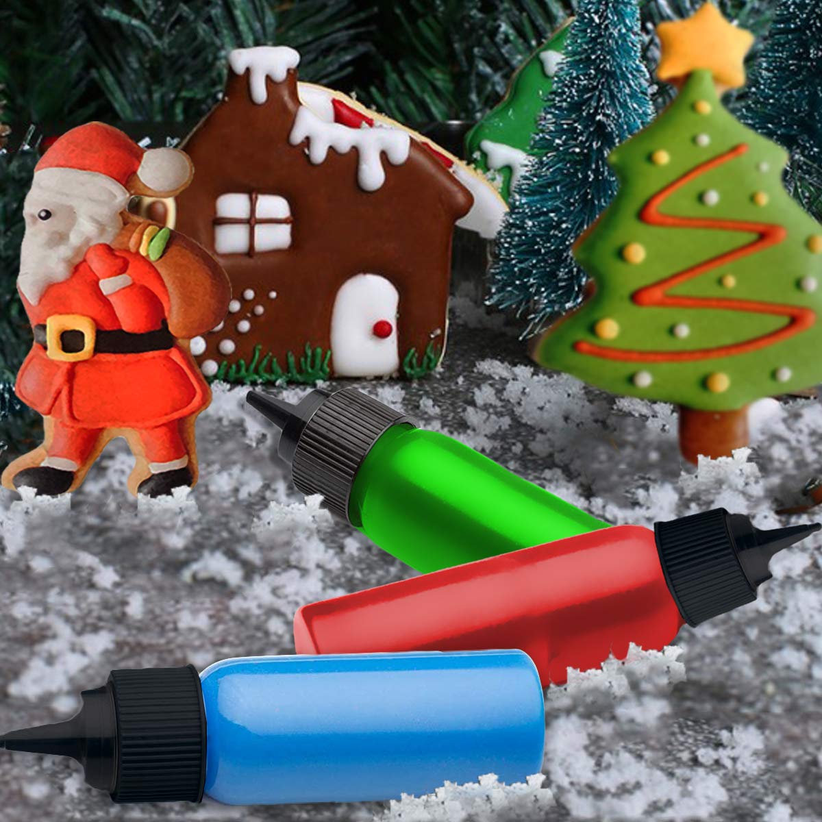 Set 6 Bottiglie Decorazione Per Glassa - 30ml E 60ml Con Beccucci Intercambiabili - Foto 6