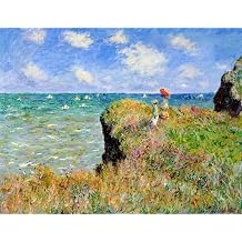 liziciti Monet 5D Diamond Painting Kits, Full Drill Famous Diamond Paintings Collection for Home Wall Decor DIY, 12x16in Clifftop Walk at Pourville