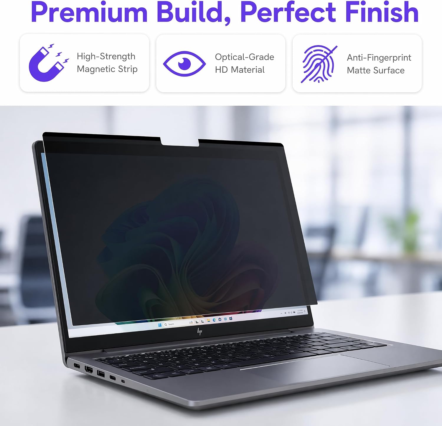 KEANBOLL Magnetic Privacy Screen Protector for MacBook Air 13/13.6 Inch M5-M1 Chip (2022-2026) Anti Blue Light Anti Glare and Scratch Resistant Laptop Privacy Screen Shield image 3