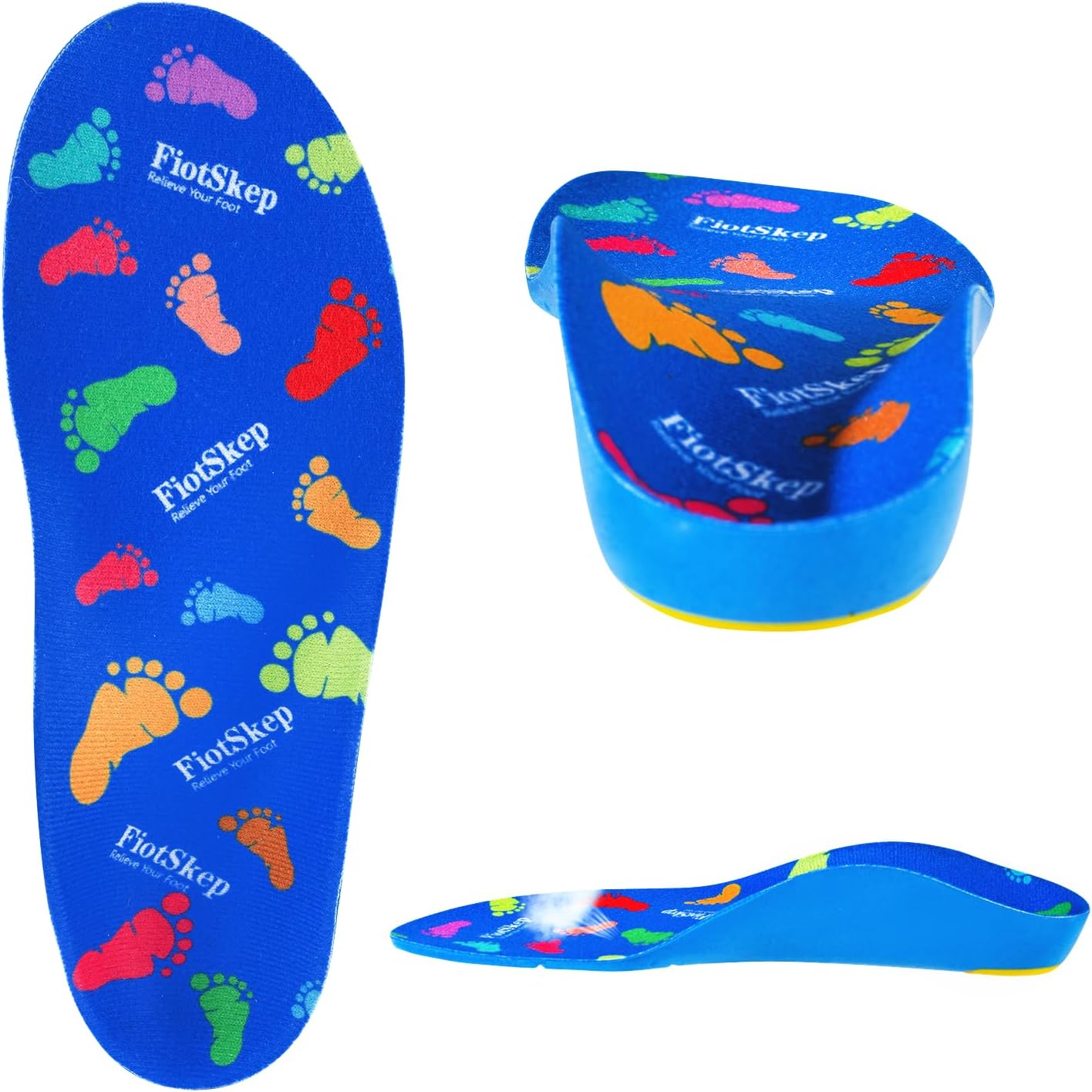 Amazon.com: FiotSkep Kids Orthotics High Arch Support Insoles Over ...