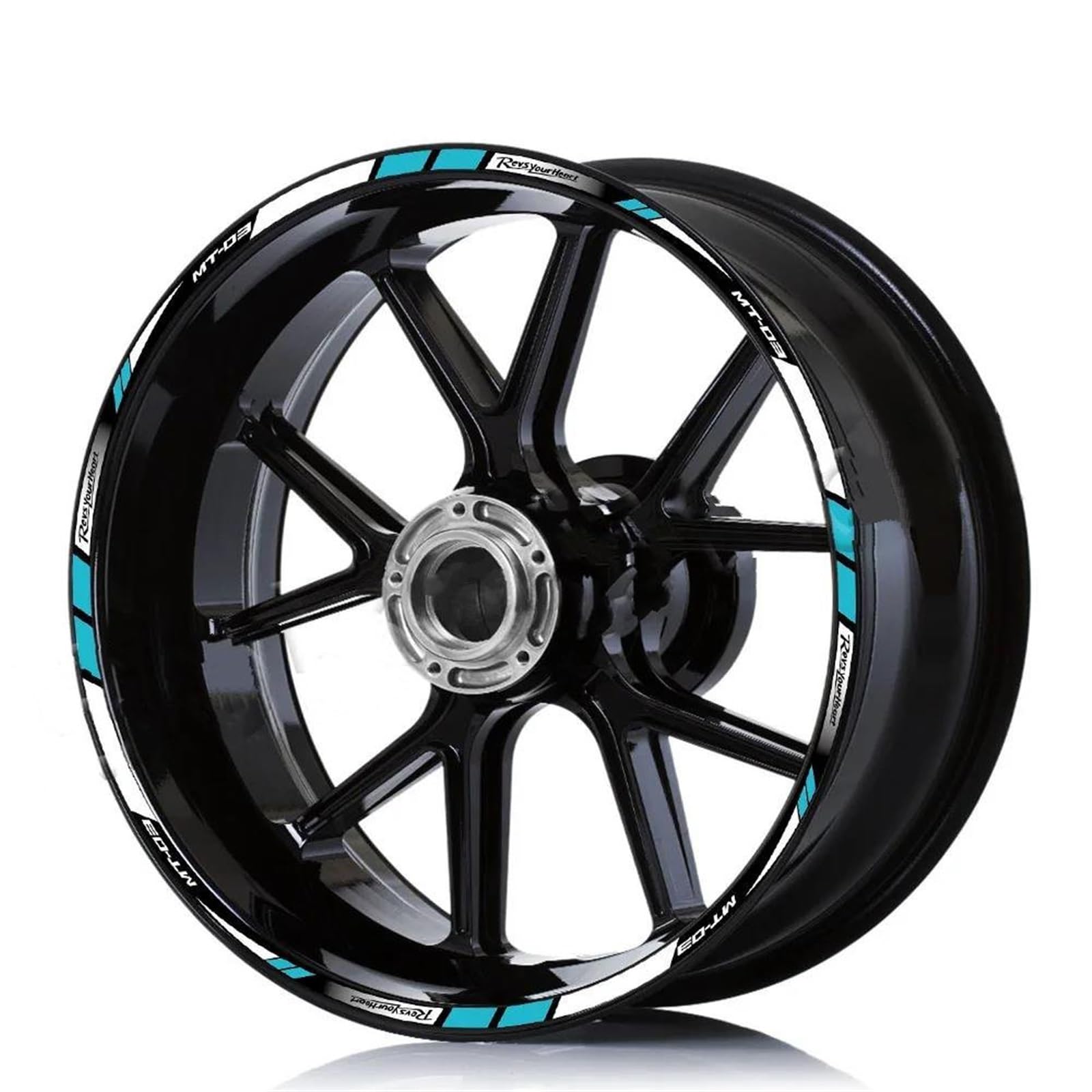 Stickers Motorcycle Stickers Reflective Wheel Rim for MT-03 MT 03 Mt03(Style 3)