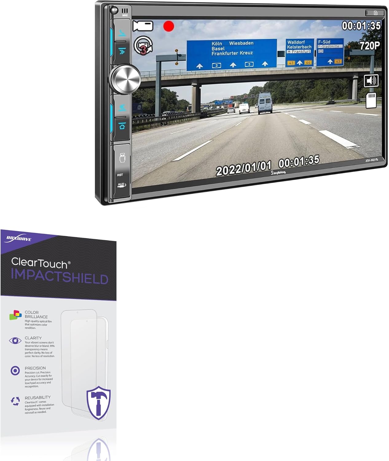 BoxWave Screen Protector Compatible With Sjoybring JOY-A018 - ClearTouch ImpactShield (2-Pack), Impenetrable Screen Protector Flexible Film