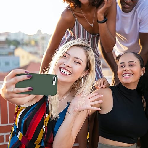 Miniatura 3 de ZVastt - Funda para iPhone 8 Plus, funda para iPhone 7 Plus, goma de gel de silicona líquida, funda delgada para teléfono, suave, antiarañazos,