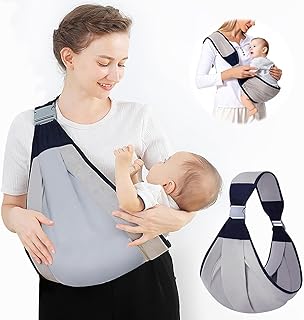 KRISHNPRIYA Infant Baby Carrier - Adjustable Baby Sling for Newborn to Toddler - Ergonomic 3D Mesh Baby Wraps Carrier - Breathable & Lightweight for 0-36 Months Baby