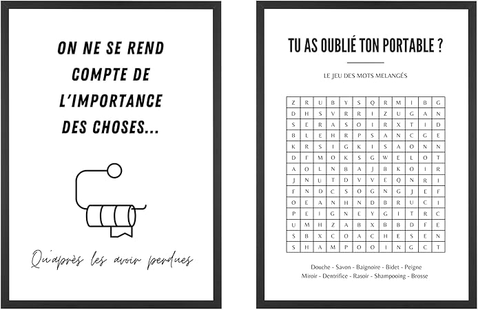 Affiche Décorative Pour Toilettes Et Salle De Bain,Image A4 Sans Cadre