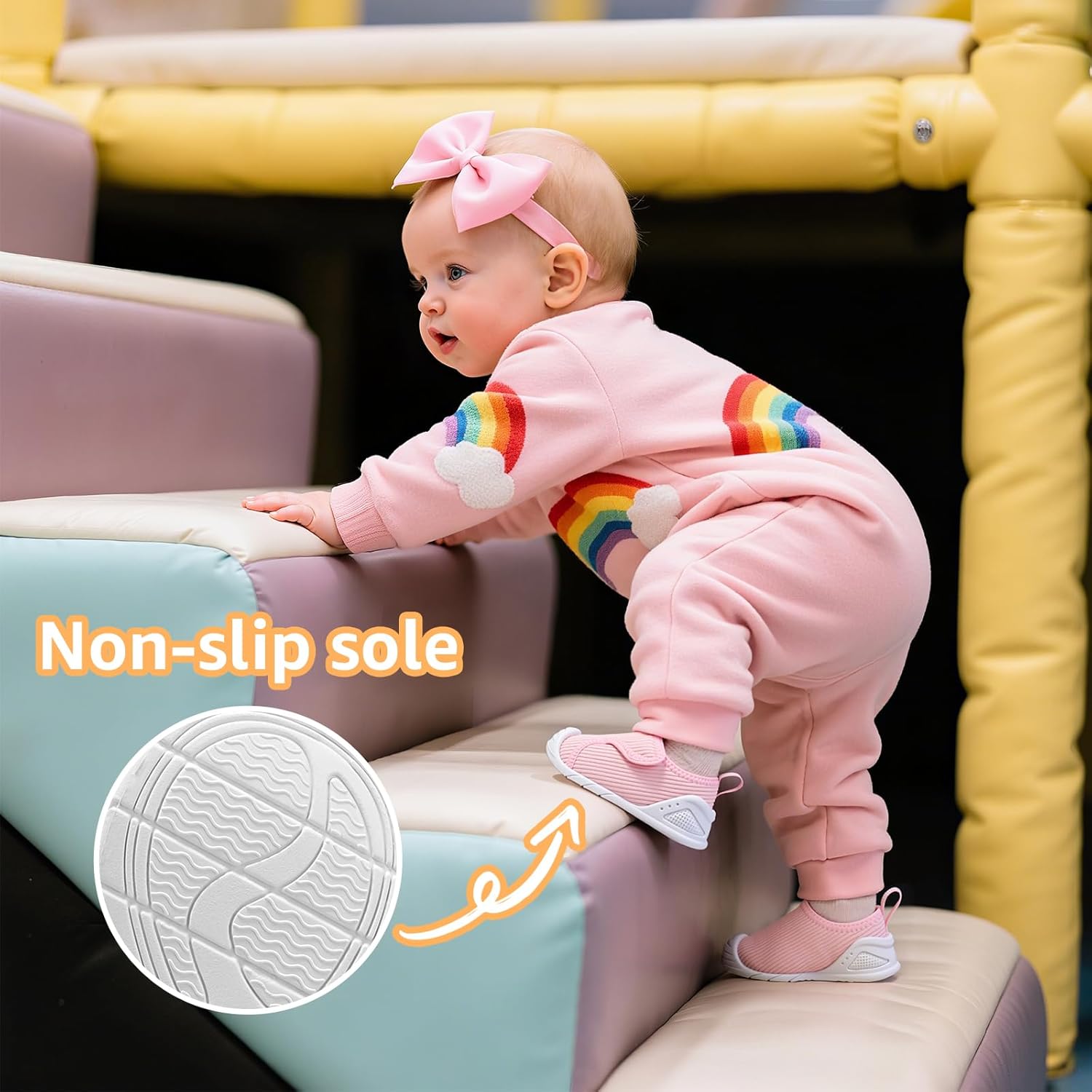 Baby Wide Toe Box Boys Girls Shoes Toddler Barefoot First Walking Sneakers with Hook and Loop 6 9 12 18 24 Month - Image 9