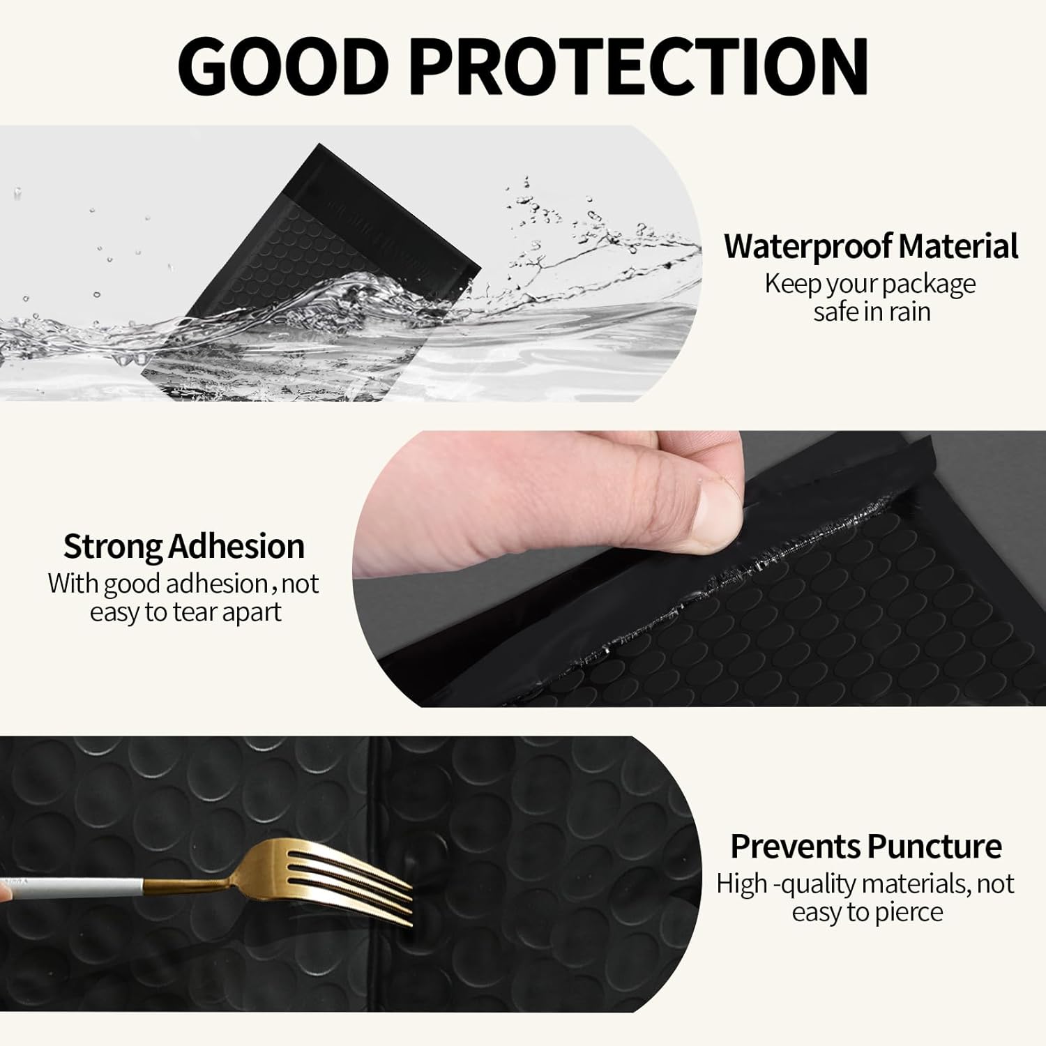 4×8" Inch Bubble Mailers 50 Pack Small Bubble Mailers Waterproof Padded Envelopes Self Seal Adhesive Shipping Bags for Mailing Cards Jewelry Makeup and Small Business Packaging thumbnail