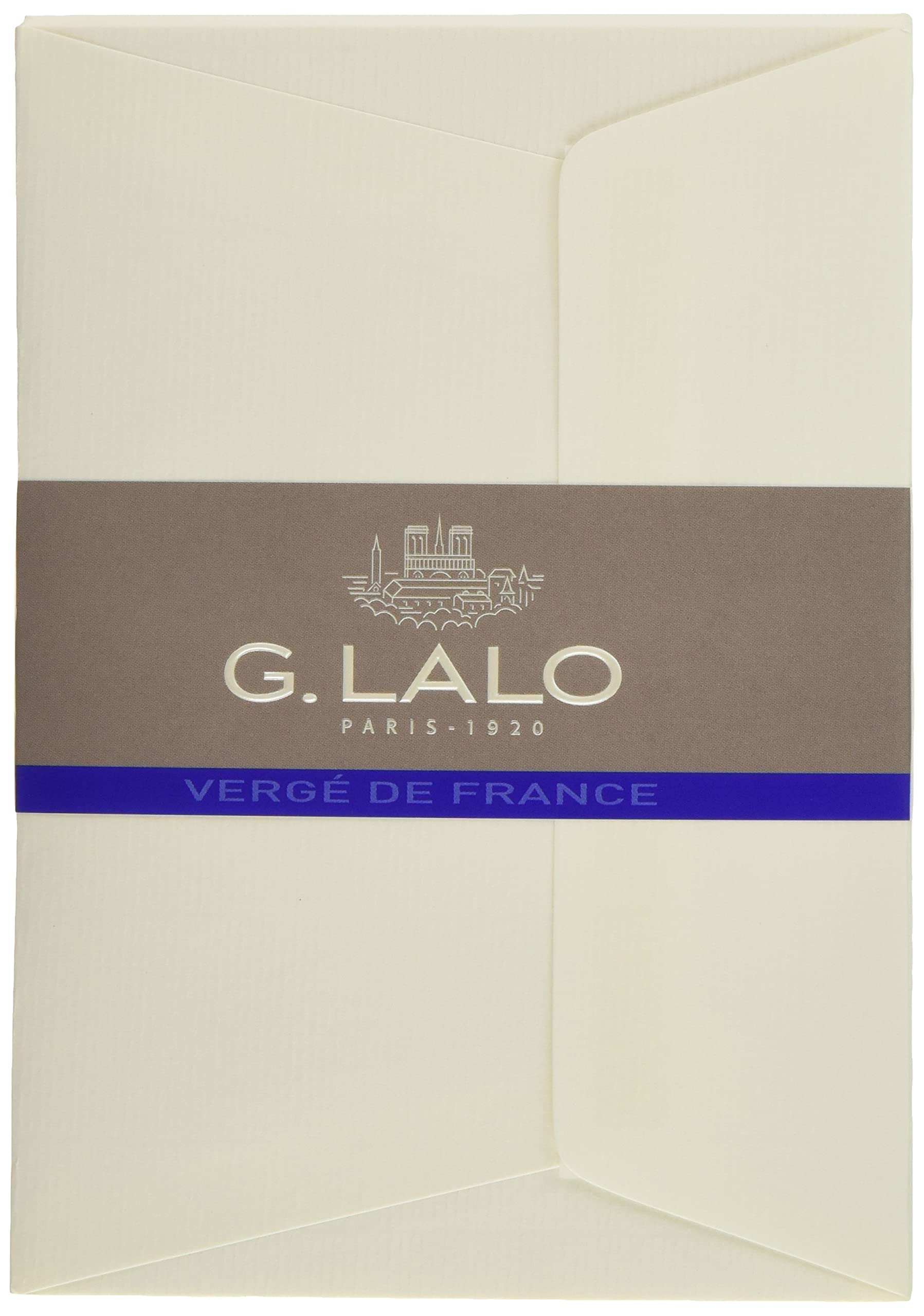 Clairefontaine - Ref 52100L - G.Lalo Lined Self-Adhesive Envelopes (Pack of 25) - C6 (114 x 162mm) in Size, French Laid Paper, PEFC-Certified - White Colour