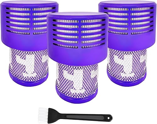 Paquete de 3 filtros V10 de repuesto compatibles con aspiradora Dyson V10 serie Cyclone, V10 Animal, V10 Absolute, V10 Total Clean, SV12, repuesto