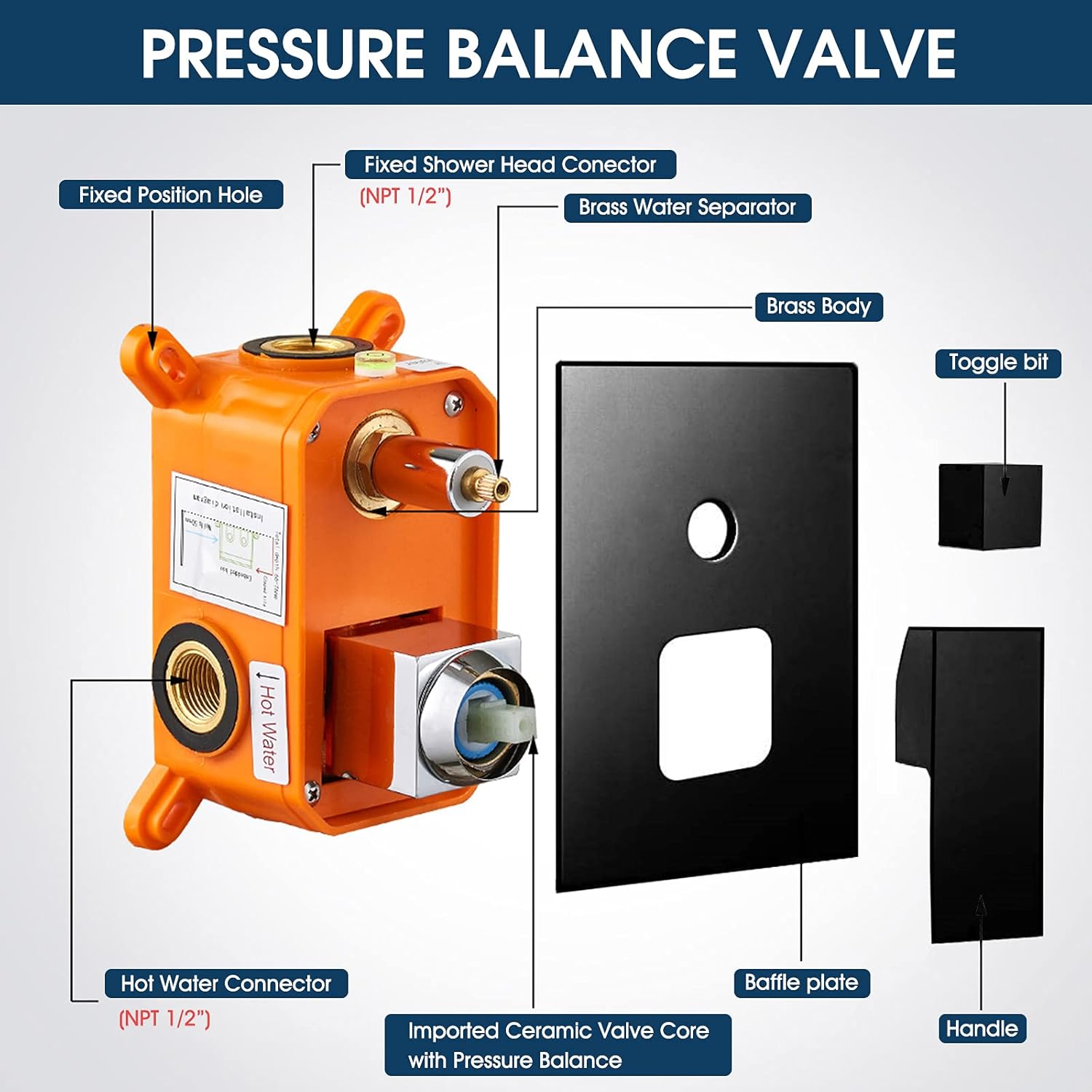 Crаzу Clеаrаnсе Shower Faucet Set Complete Brushed Nickel Rain Shower System Bathtub Shower Combo Luxury Shower Fixtures With Pressure Balance Shower Valve and Trim Kit Included (10 inch, matte black) Nеw Arrіvаlѕ Shower Faucet Set Complete Brushed Nickel Rain Shower System Bathtub Shower Combo Luxury Shower Fixtures With Pressure Balance Shower Valve and Trim Kit Included (10 inch, matte black)