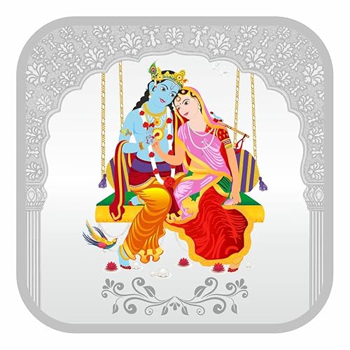 Sikkawala Radha Krishan Color 999 Silver Coin