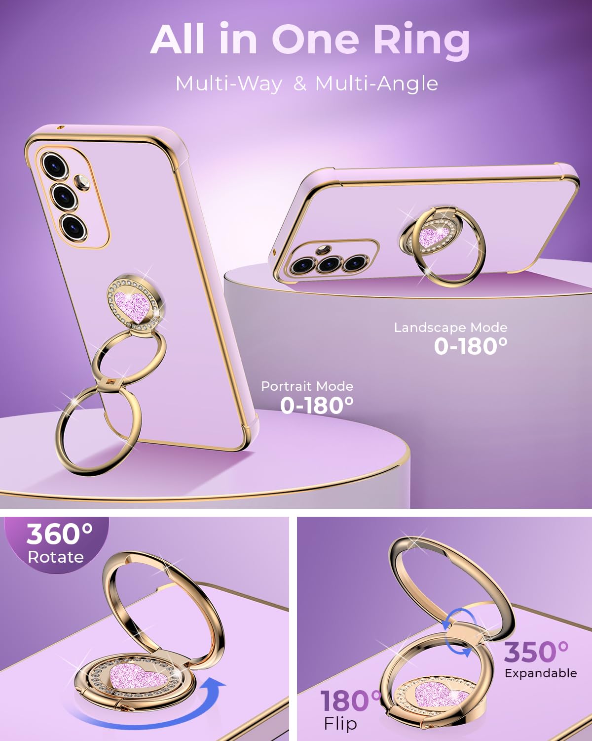 Amazon.com: XYZ for Galaxy A54 5G Case with Stand, for Samsung