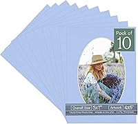 Vista 271 de CountryArtHouse Marco ovalado verde cazador de 5 x 7 pulgadas, sin ácidos, con núcleo blanco, corte biselado para fotos de 4 x 6, se adapta a marcos