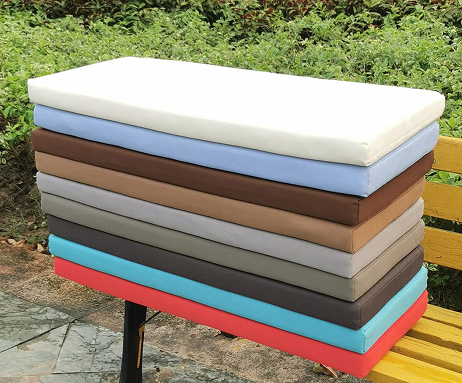 Sitzkissen Für Gartenbank – Wasserdicht, Rutschfest, 110 X 35 X 5 Cm, Mit Gurten & Abnehmbarem Bezug