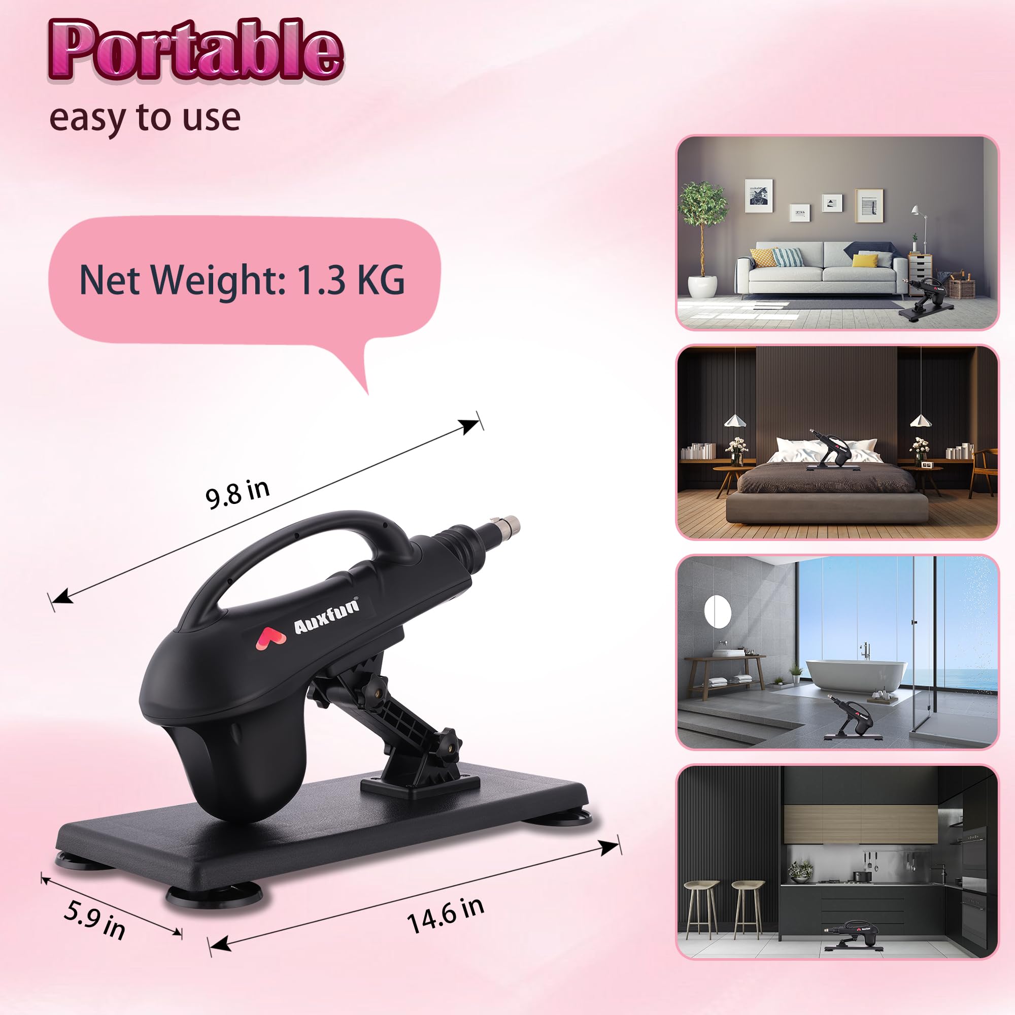 Sex Machine Automatic Thrusting Dildo Machine with APP Control, Fuck Machine for Men Women with 3XLR Connector & Suction Cup, Hands Free Adult Sex Toys Anal Toys: 7 accessories