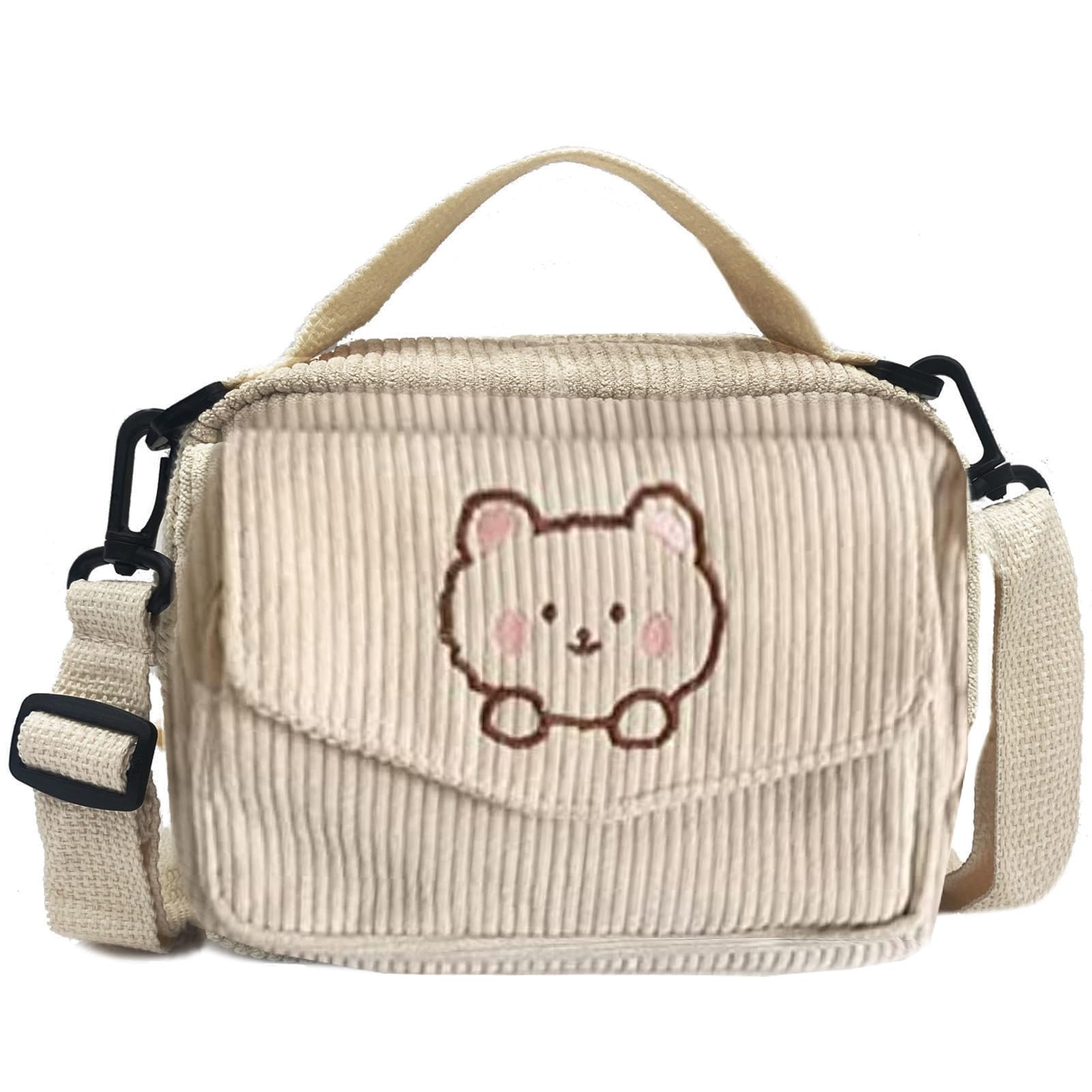 PRLINJSK Kawaii Purse Cute Crossbody Bag Kawaii Wallet Gift for Teen Girls with Pin Accessories