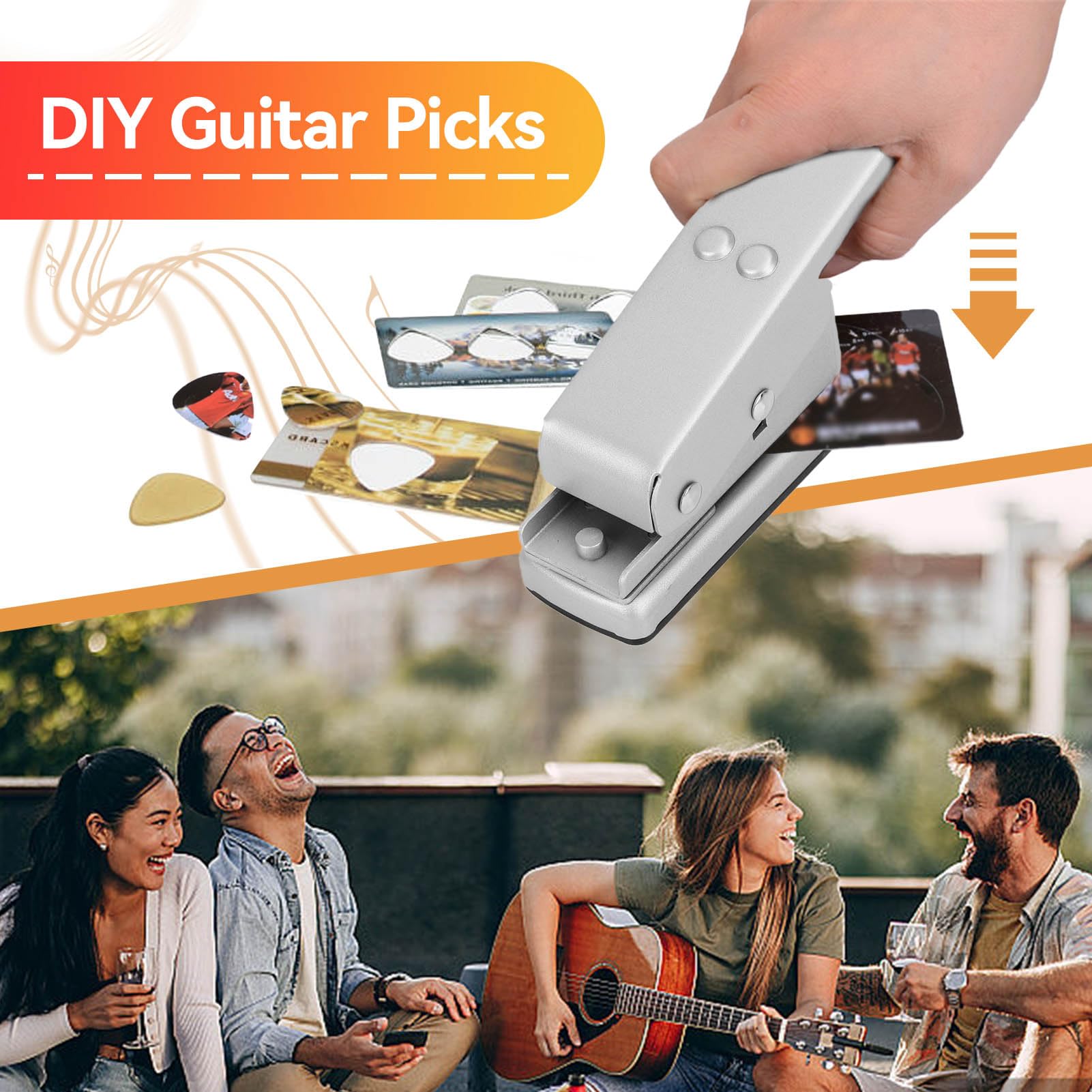 Kit Perforatrice Pour Médiators Guitare - Outil Fabrication Picks Avec Bandes Démarrage - Idéal Musiciens Débutants