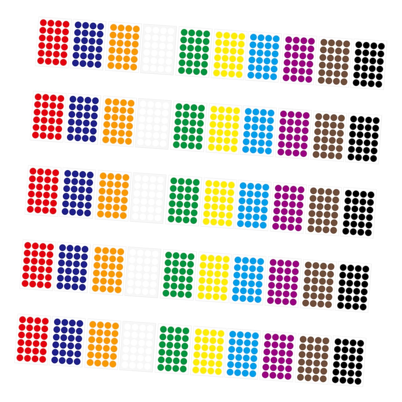 Homoyoyo 5 Set Adesivi A Punti Colorati Punto Etichette Adesive Circolari Autoadesivo Etichette Circolari Adesivi Del Diario Rotondi Piccoli Del Cerchio Carta 50 Fogli*5