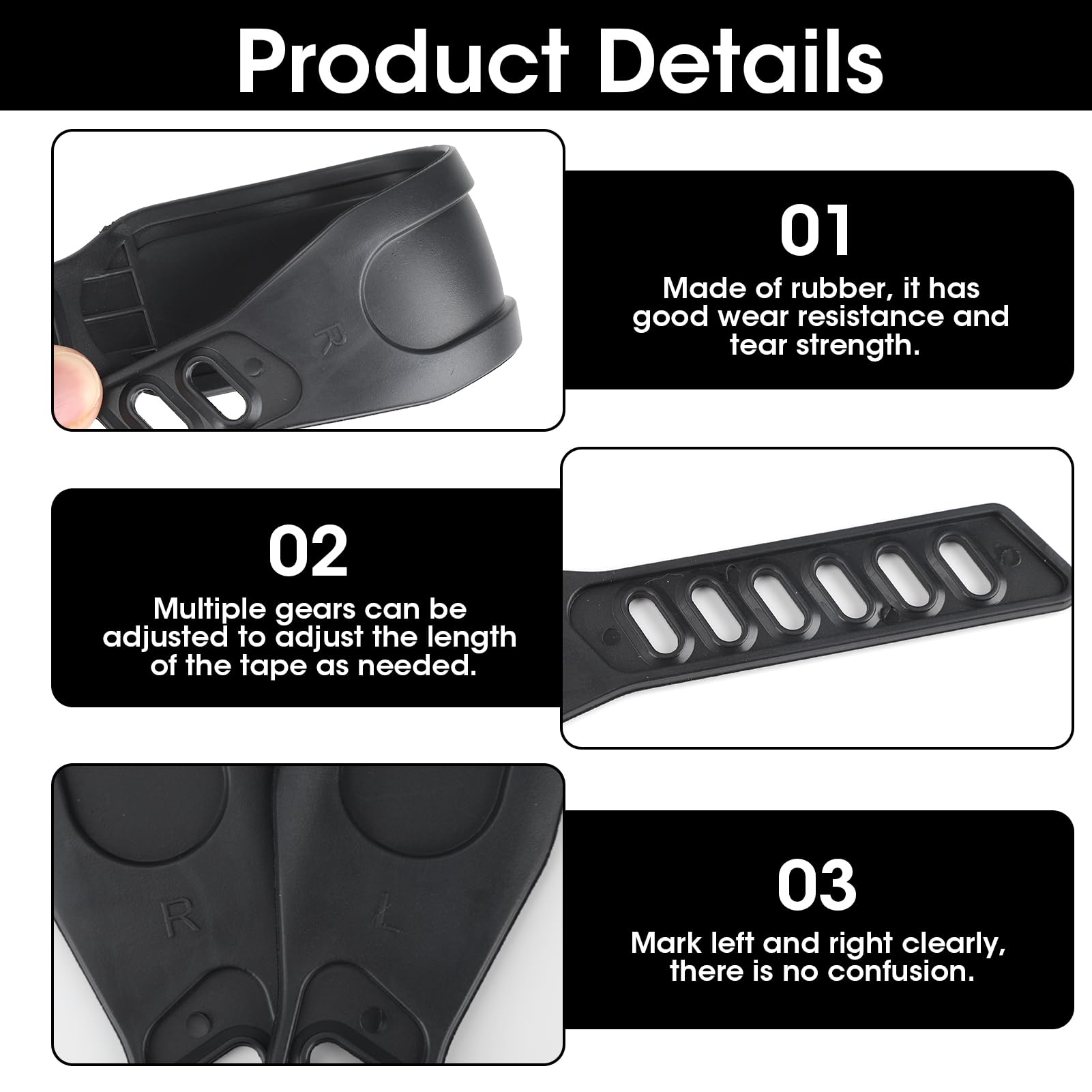 Pédales Sangles Réglables Pédales Vélo D'Appartement - Lot 2 Pieds Gauche/Droite - Surfaces Antidérapantes - Sangle Réglable Pédales Antidérapantes Fitness