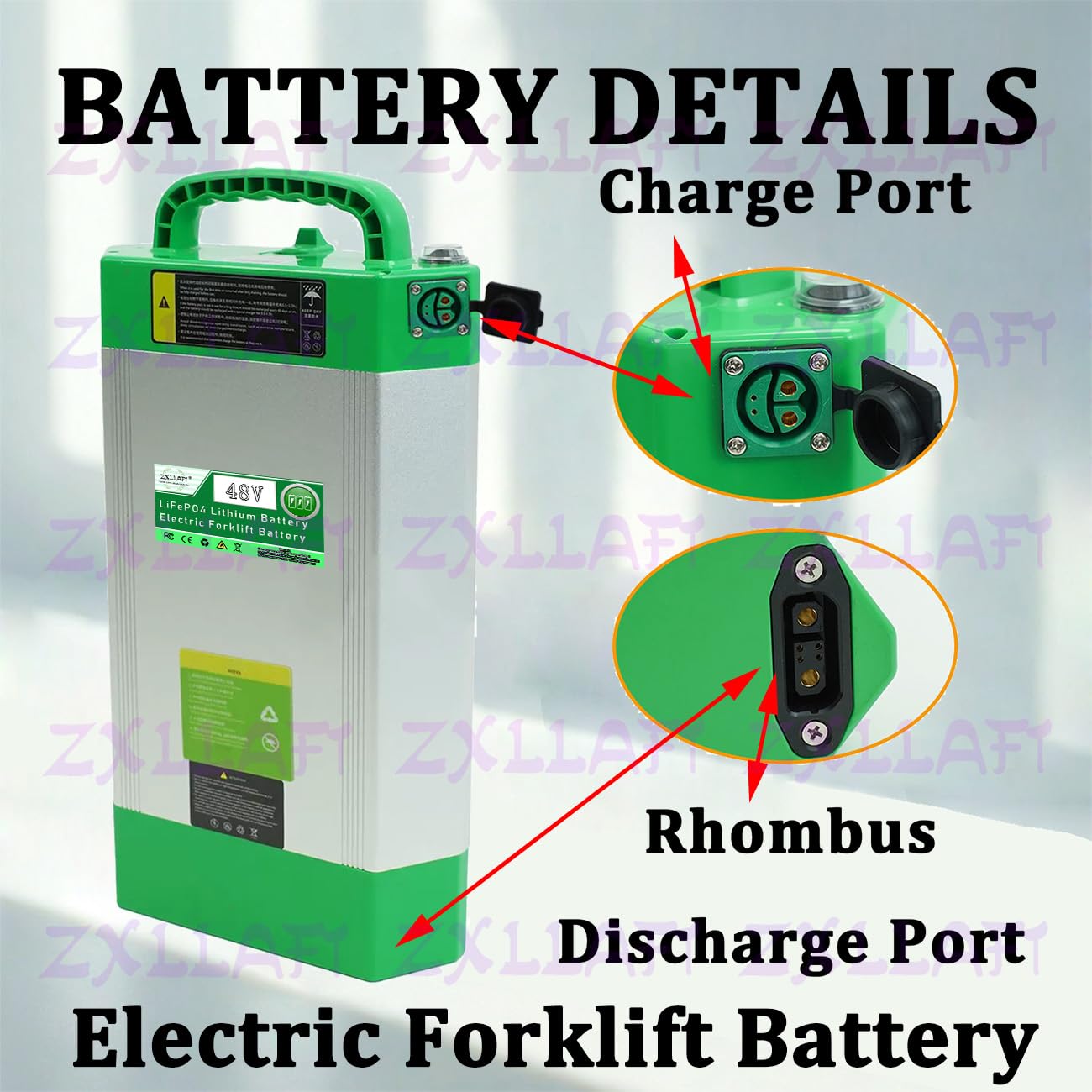 24V 48V Lithiumbatterie ohne CAN 20 Ah Batterie Elektrostapler für CBD15JLI2 28Ah 15Ah Ersatzbatterien für elektrischen Hubwagen CBD20JLI2 mit BMS, Griff