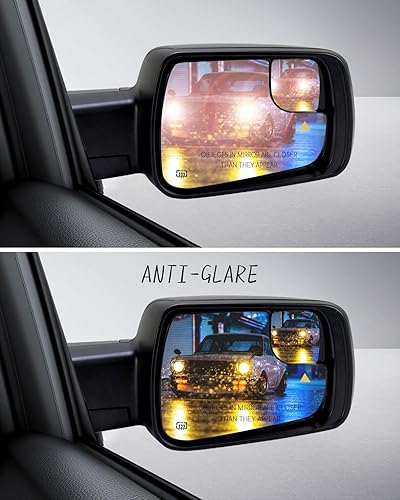 Miniatura 3 de Espejo calefactable mejorado para el lado del conductor con detección de puntos ciegos para Dodge Ram 1500 2019 2020 2021 Reemplazo 68402037AA,