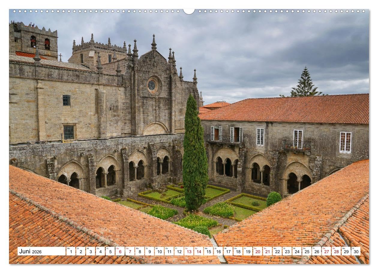Unterwegs - Caminho Português. Zu Fuß auf dem Portugiesischen Jakobsweg (hochwertiger Premium Wandkalender 2026 DIN A2 quer), Kunstdruck in Hochglanz: ... nach Santiago de Compostela (CALVENDO Orte)
