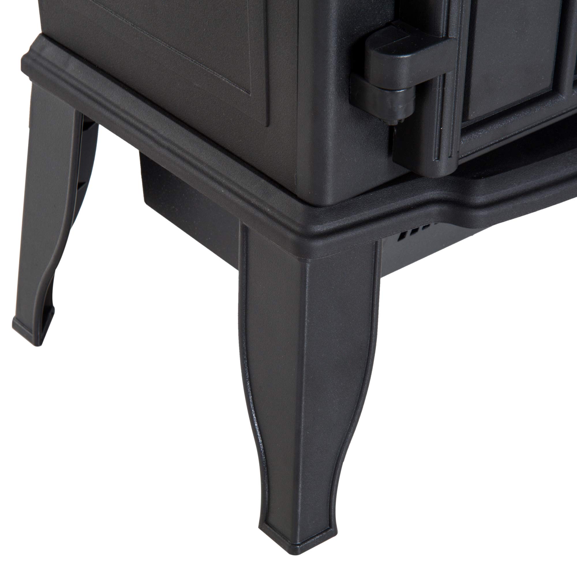 HOMCOM Camino da Terra Elettrico Potenza 1000W / 2000W con Effetto Fiamma Luminosità Regolabile, Caminetto Elettrico con Temperatura Regolabile e Protezione Anti Surriscaldamento, 39x23x56.5cm, Nero