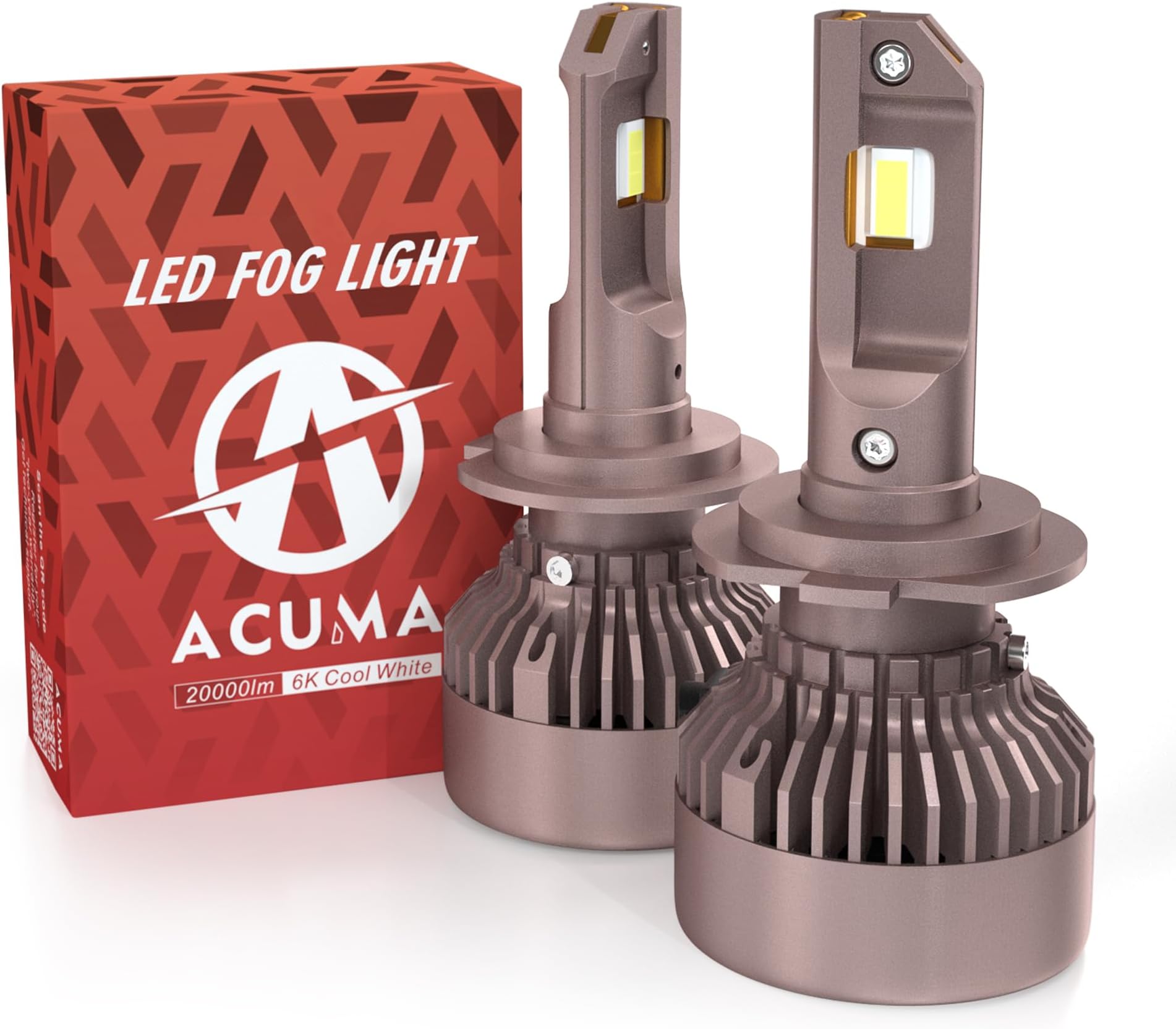 Hikari X ACUMA 2023 Future H7 LED Headlight Bulbs, 55W Titanova LED, 20000lm Bright Conversion Kit, Titanova LED Chips, 6000K Cool White, Quick Installation Halogen Upgrade Replacement
