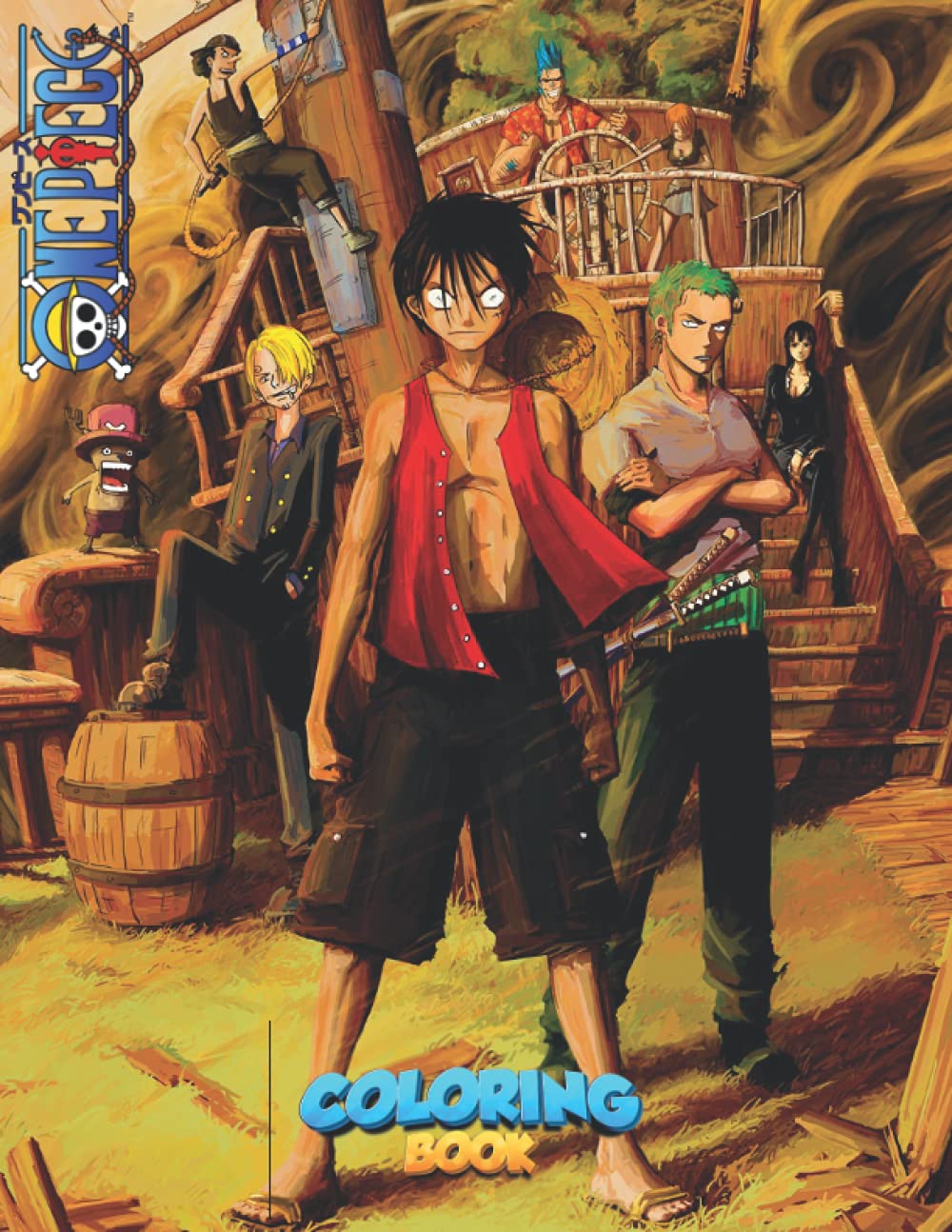 Buy Ŏne Piece Coloring Book Funny Anime For Luffy And Friends Fans