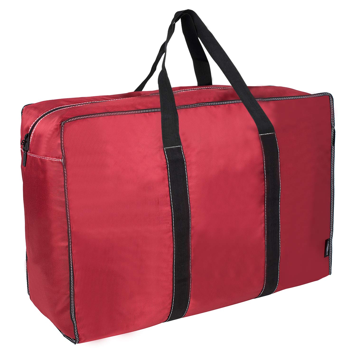 DOKEHOM 130L Thickened X-Large Underbed Clothes Storage Bag with Zip, Moisture proof (Red, XL)