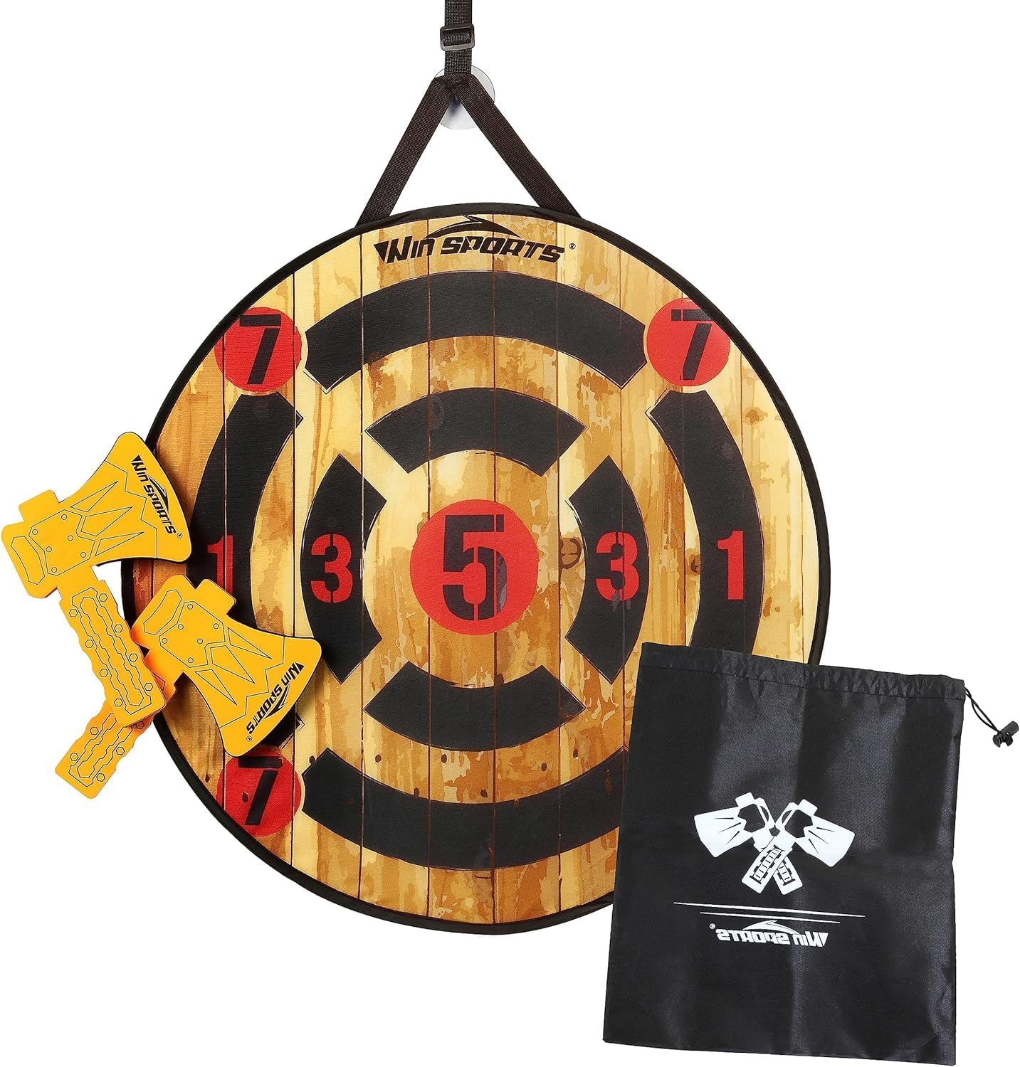 Foam Axe Throwing Game Indoor&Outdoor Target Game,Includes Two Foam Axes, One 26” Easy Fold Target and A Carry Bag