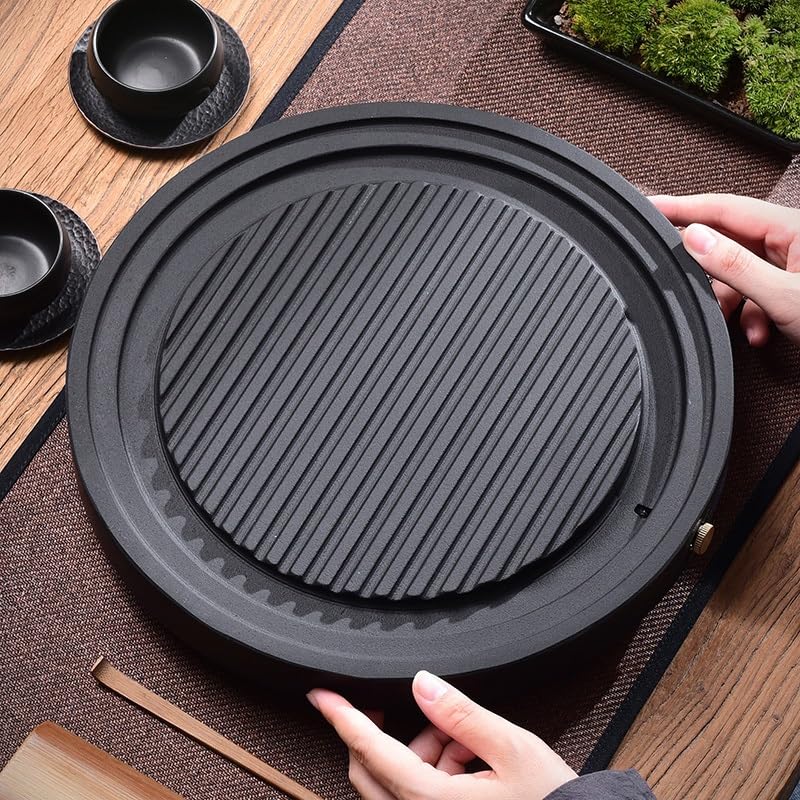CKKNILV Tea Set Stone Tea Tray Home Modern Simple Drainage Tea Table Dry Tea Tray, Round Tea Tray Office Tea Table Tea Tray Chinese Tea Set(S) ()