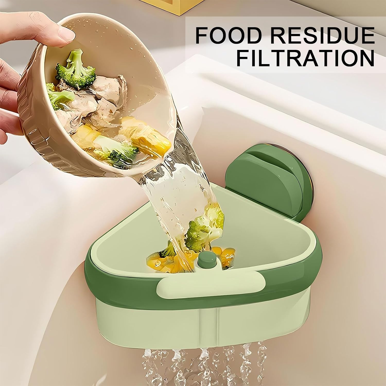 Condition photo showing New/Like New for llq 2pack sink strainer basket,2025 new upgraded suction cup press sink drainer basket,automatic dumping sink strainer basket,faucet sponge storage rack,corner sink trash catcher for food waste