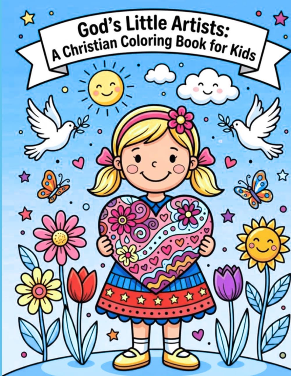 God’s Little Artist A Christian Coloring Book for Kids with Cute Bible Themes, Encouraging Messages, and Easy‑to‑Color Pages