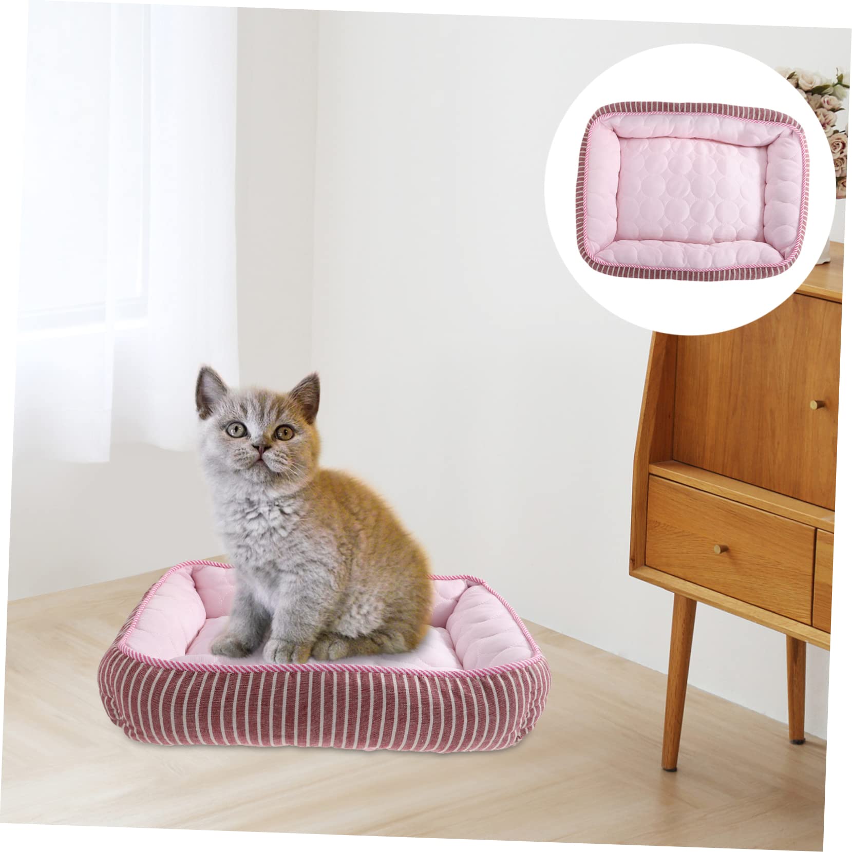 TOYANDONA Hunde Kühl Matte aus Leichtem Stoff für Sommer Atmungsaktive Kühlmatte für Haustiere Einfach zu Tragen für Hunde und Katzen Unterwegs