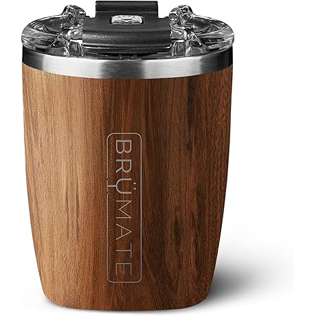 12oz Yeti Whiskey Tumbler Whiskey, Double Wall Vacuum Insulated, Shatterproof, Walnut