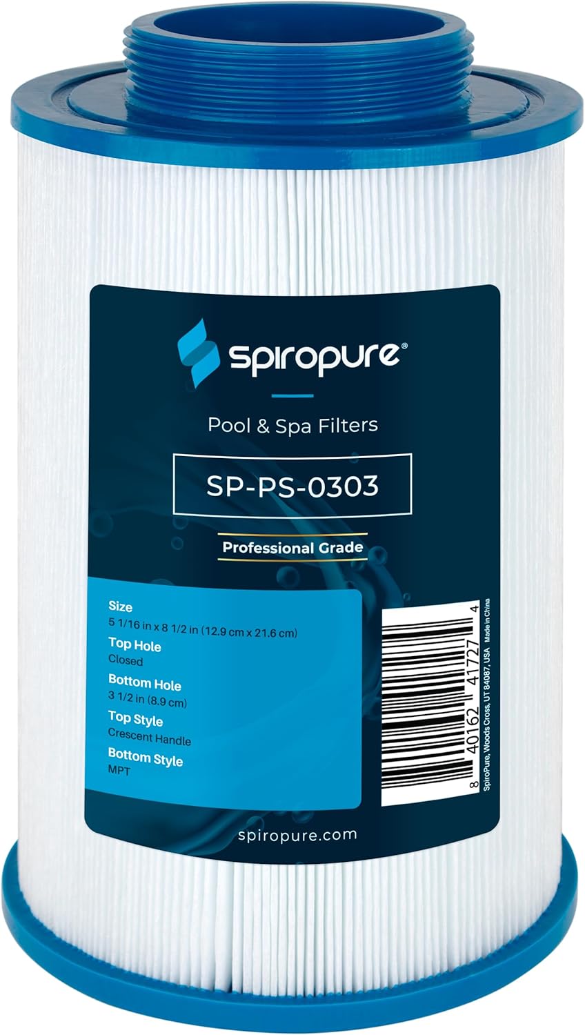 SpiroPure Replacement for Unicel 5CH-203 Pleatco PLAS35 Filbur FC-0303 Hot Tub Spa Pool Filter Replacement Cartridge