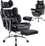 IWMH Chaise de Bureau Ergonomique avec Repose-Pieds et Soutien Lombaire - 1