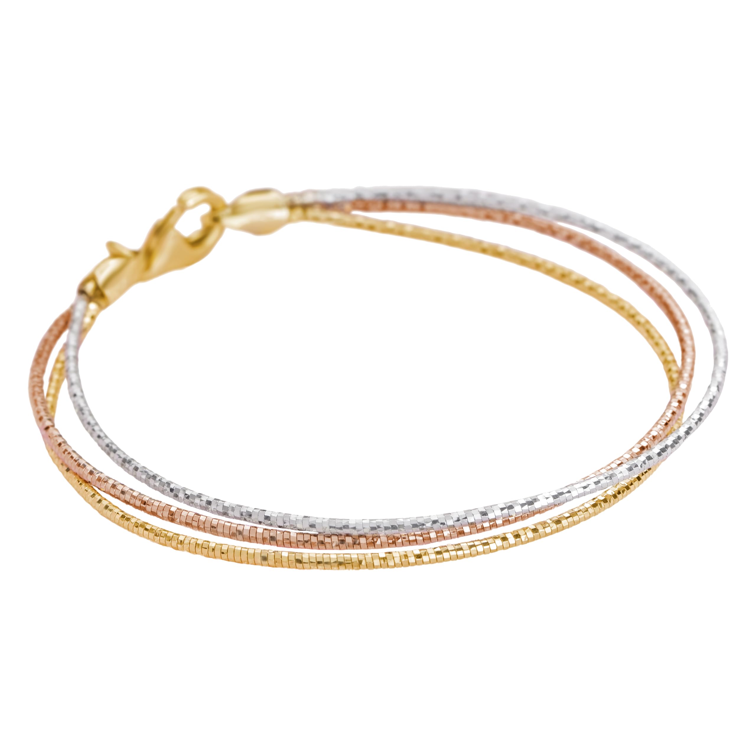 ZAVYA 925 Sterling Silver Minimal Weave Triple Tone Plating Bracelet | Gift for Women and Girls | With Certificate of Authenticity and 925 Hallmark (B0C7KW75Y3) Amazon Price History, Amazon Price Tracker