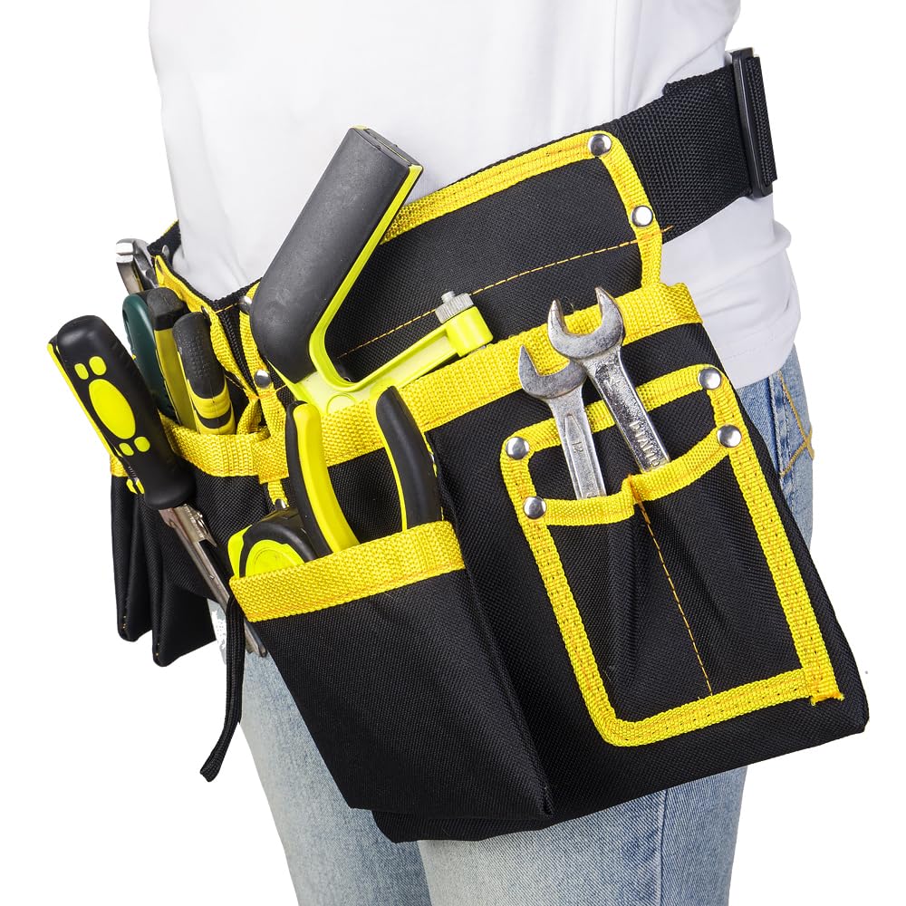ZoZoMaiy Tool Belt, Magnetic Tool Pouch, 11 Pockets Tool Belts for Men Heavy Duty Oxford Tool Bags - Image 4