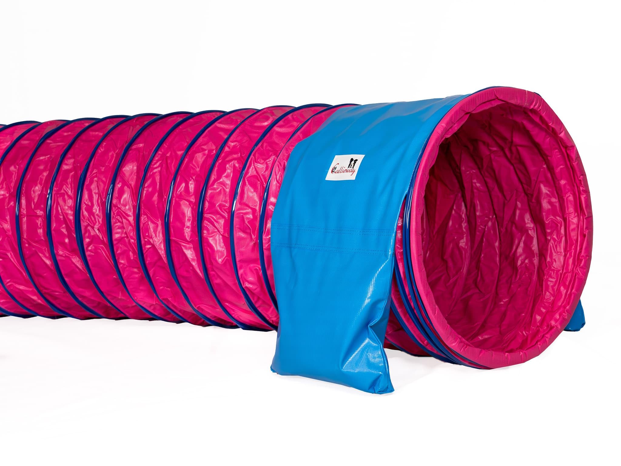 Callieway Dog Agility Tunnel professionale per cani 3 m Fuchsia con sacchi di sabbia