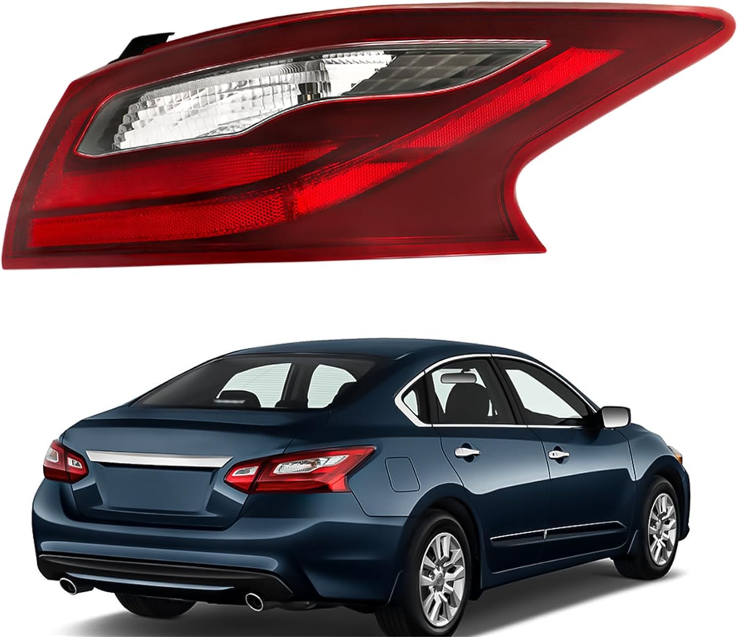 GXYWADY Passenger Outboard Side Tail Light Assembly Replacement for 2016 2017 2018 Altima SR Model Right Side Tail Lamps 26550-9HS1A