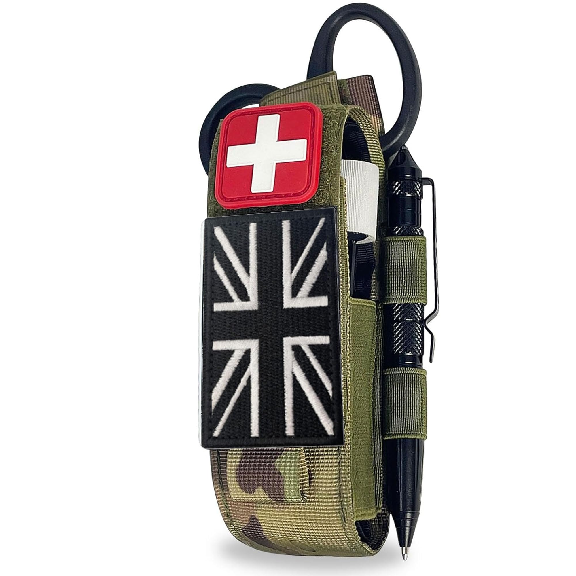 Upgrade 1000D Laser Cut Molle Tourniquet Pouch Holder, Tactical Tq & Trauma Medical Shear Pouches