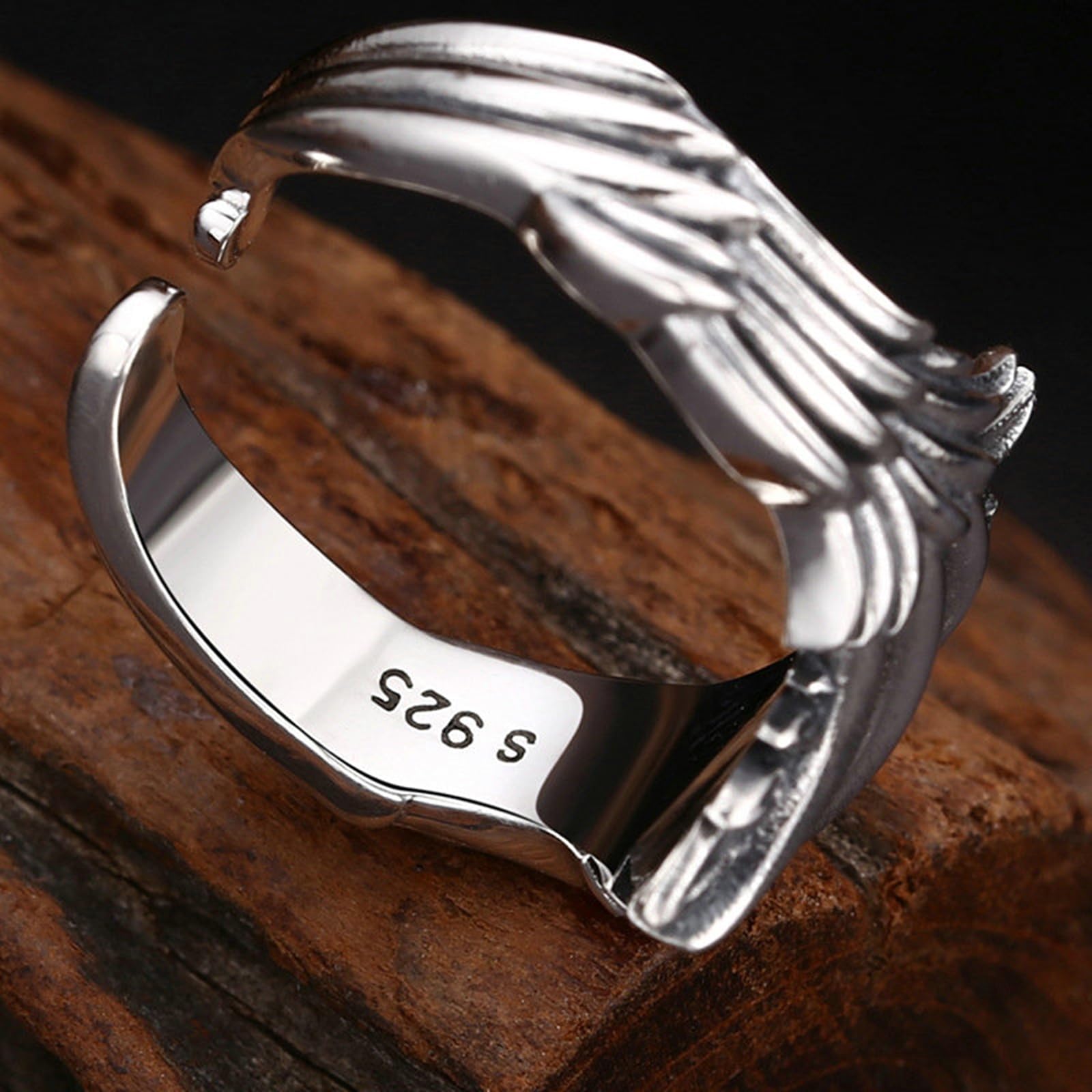Bague en Argent 925 Homme Réglable Ouverte