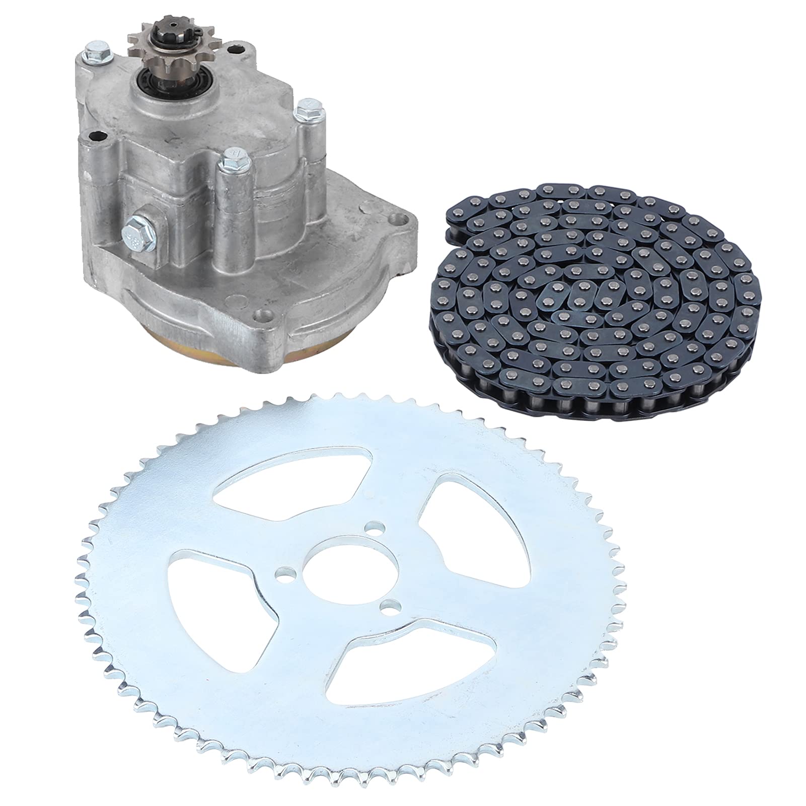 T8F Kette und Trommel Getriebe Ritzel Set für 33-49ccm Go-Karts, Motos und Dirt Bikes