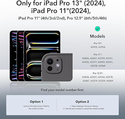Miniatura 2 de ESR Paquete de 2 protectores de lente de cámara compatibles con iPad Pro1113 2024, Pro de 12.911 pulgadas (202220212020), vidrio templado