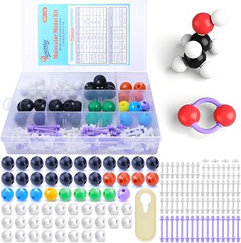 Chemistry Molecular Model Kit 136 Pcs for Student and Teacher,Organic and Inorganic Chemical Learning Set,Motivate Enthusiasm for Learning Chemistry and Raising Space Imagination