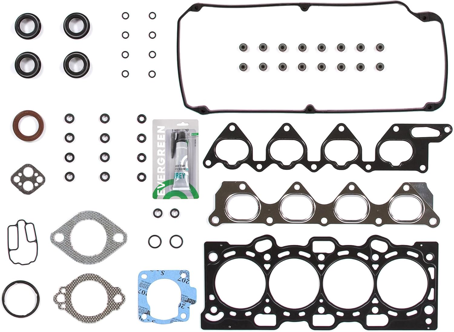 Evergreen SA-7308053211 Head Gasket Set Lifters Compatible with/for 02-07 Mitsubishi Lancer 2.0 SOHC 16V 4G94